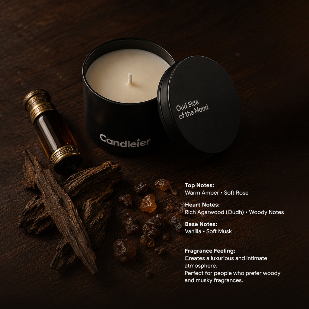 Oud Side of The Mood Tin Candle